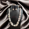 White Geometric Beads Necklace Set