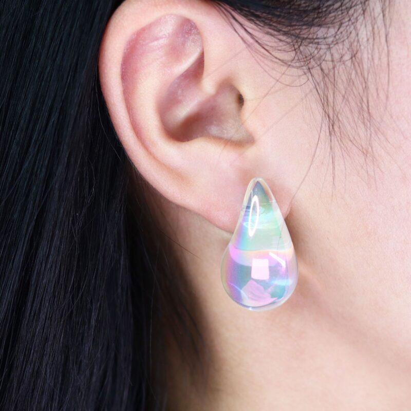 Multi Shade Tea Drop Earrings - Image 3