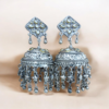 Big Oxidised Jhumka Earrings