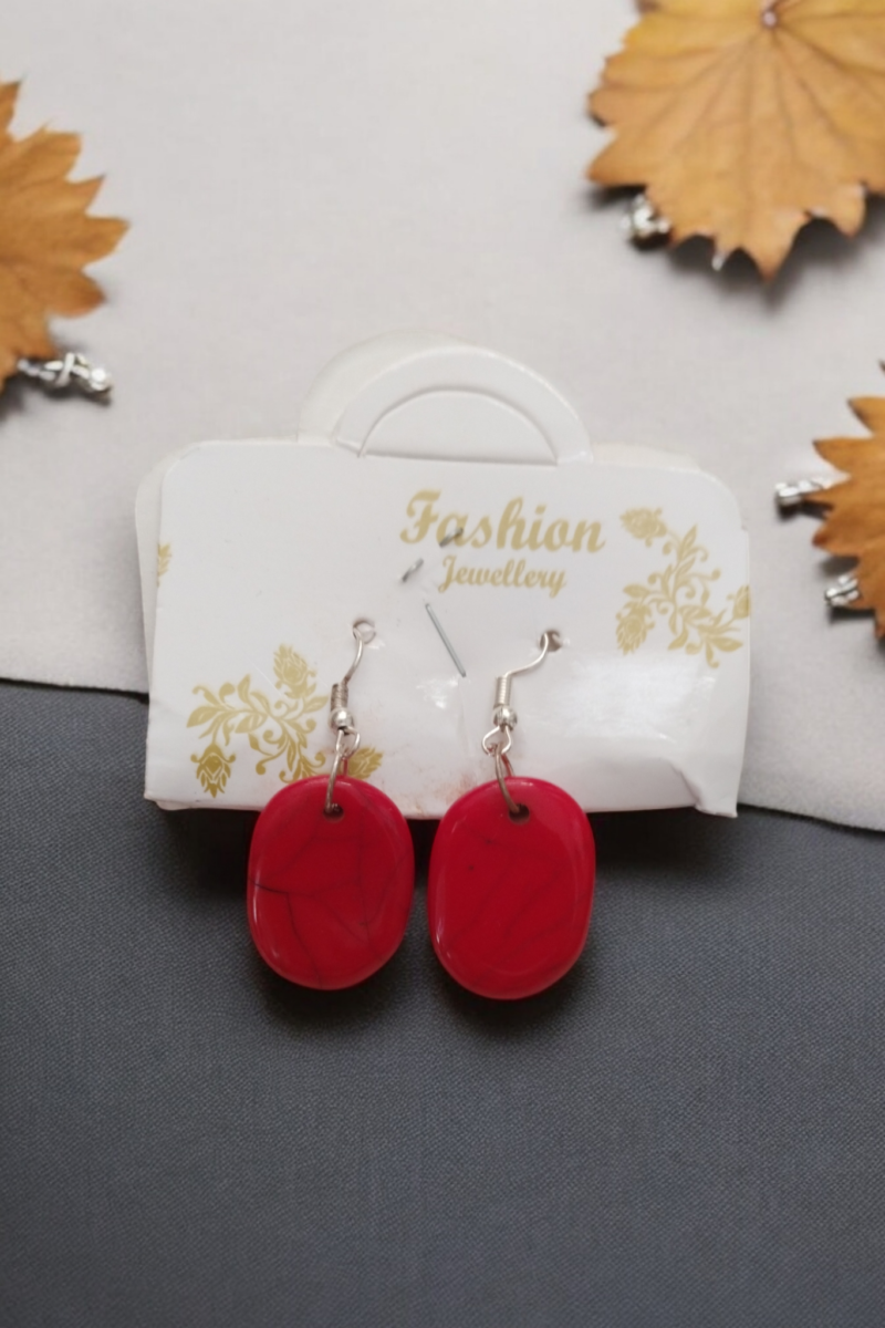 Fancy Resin Red Necklace Set - Image 6
