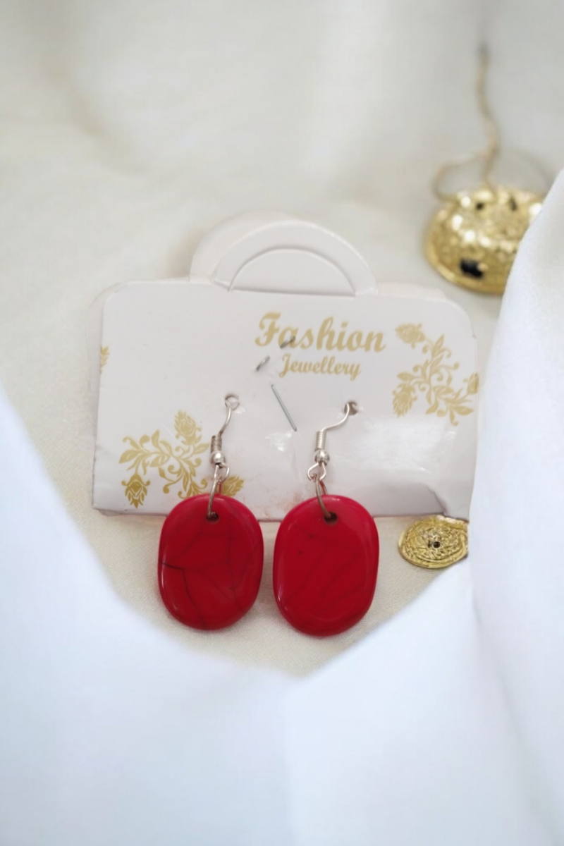 Fancy Resin Red Necklace Set - Image 5