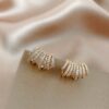 JJK19  Tulip Bow Stud Earrings.