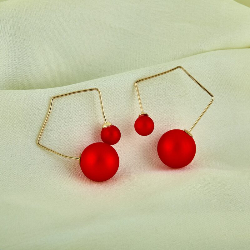JJK 40 Gold-Plated Artificial Stone Studded Floral Stud Earrings.