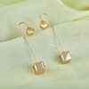 JJK 41 Double Circle Pearl and Rhinestone Earrings or Double Circle Diamond Rhinestone Pearl Earrings.