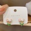 Tulip Flower Stud Earrings