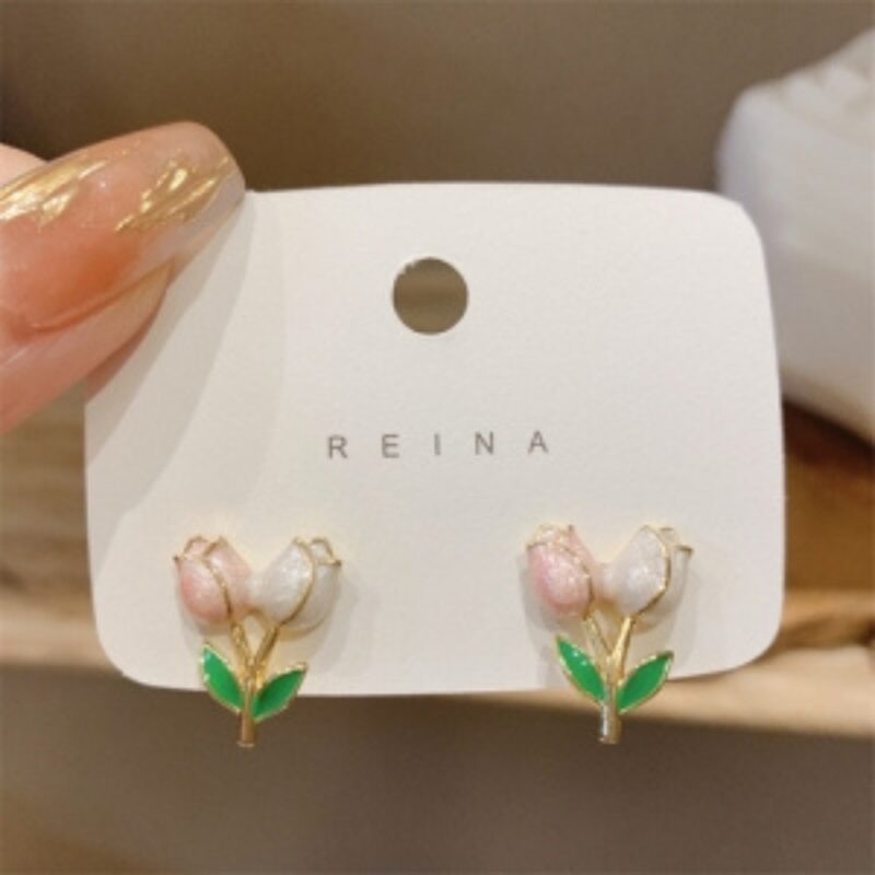 Tulip Flower Stud Earrings