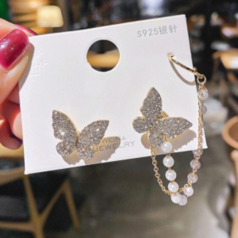 Butterfly Ear Cuff Earring, - Image 2