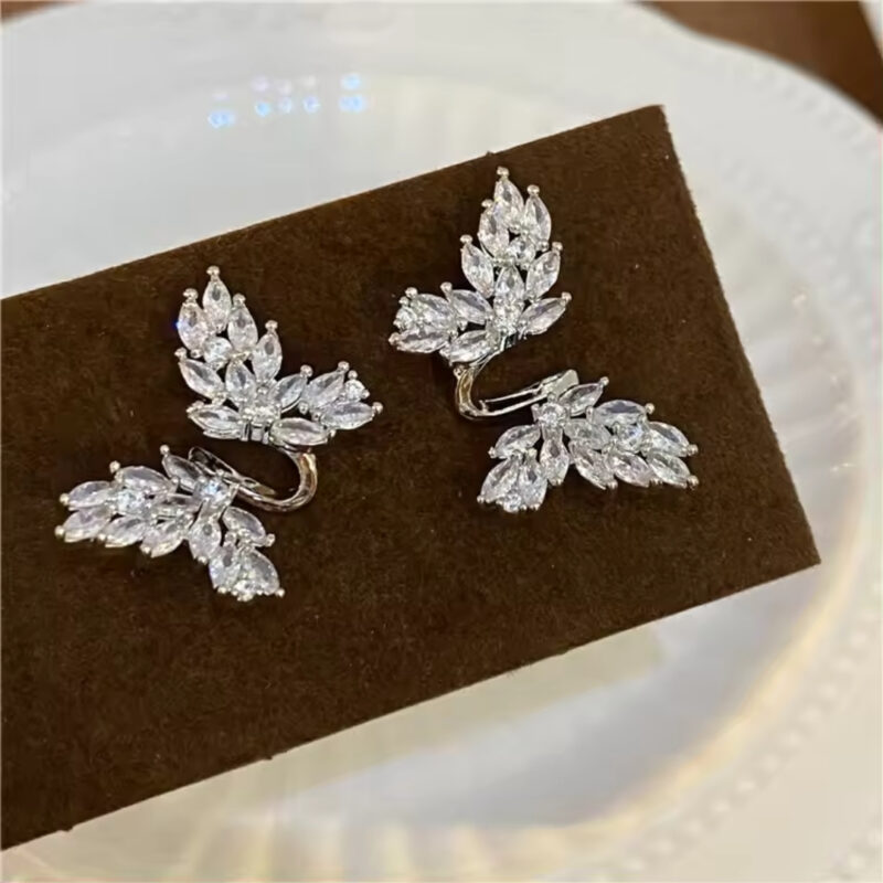 Crystal Butterfly Ear Cuff Earrings