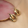 Trendy Swirl Hoop Earrings.