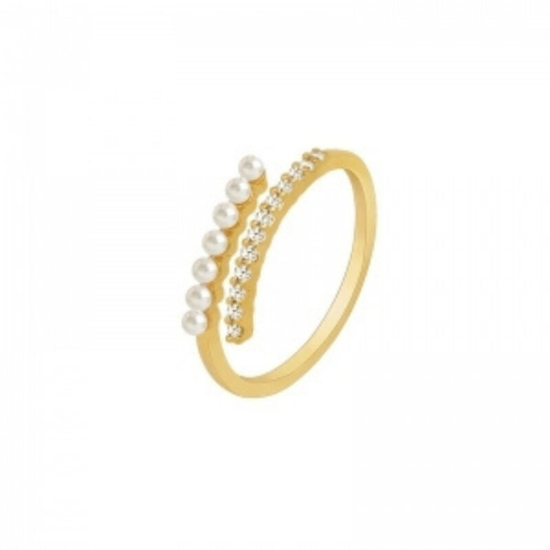 Pearl and Diamond Wrap Ring - Image 2