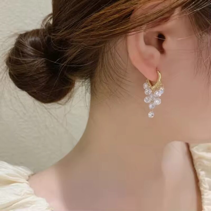 Crystal Drop Earring or Cubic Zirconia Drop Earring - Image 3