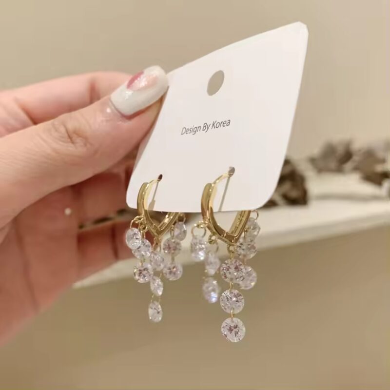 Crystal Drop Earring or Cubic Zirconia Drop Earring