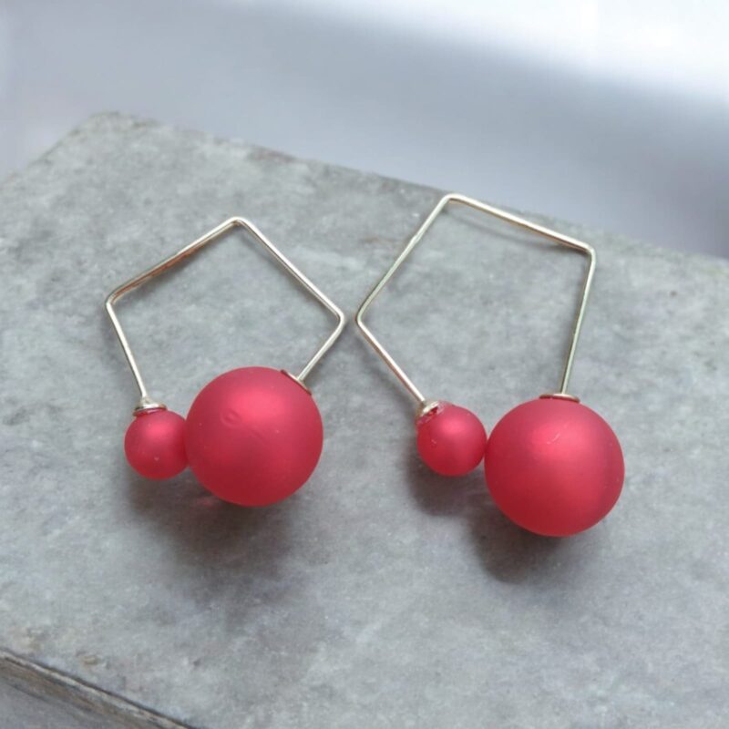 JJK 40 Gold-Plated Artificial Stone Studded Floral Stud Earrings. - Image 2