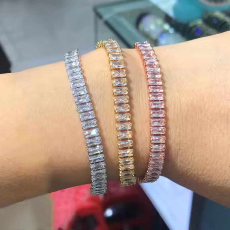 Baguette Cut Tennis Bracelet - Image 3
