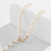 White Pearl Necklace with a Gold Clasp
