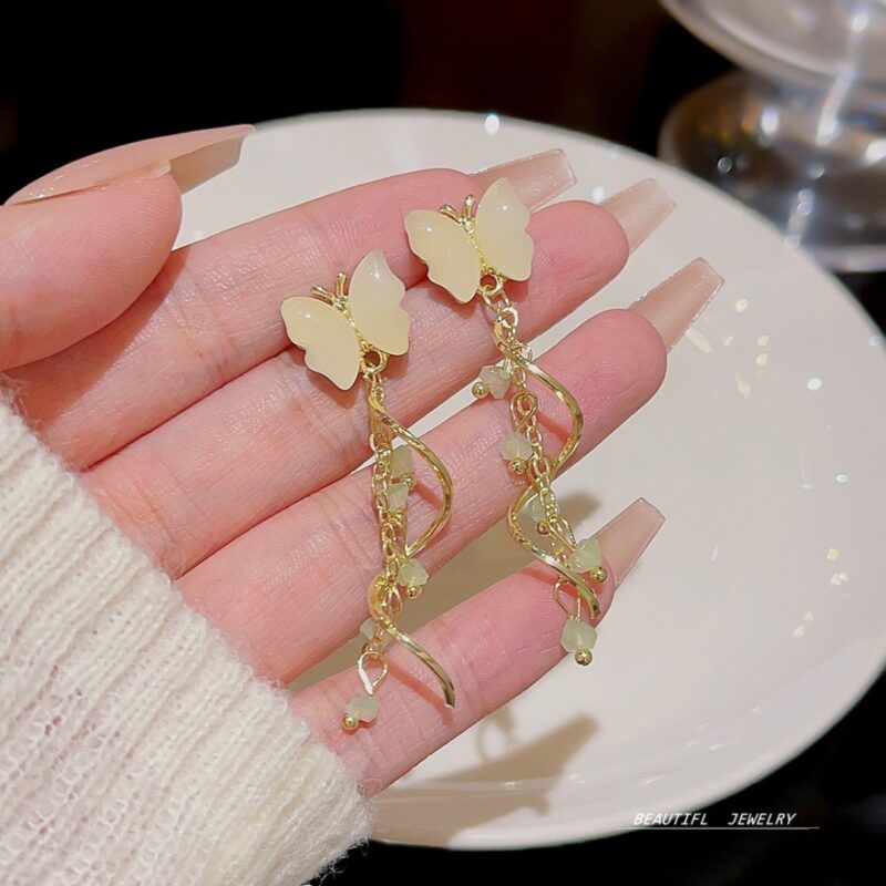 Butterfly Chain Korean Earrings