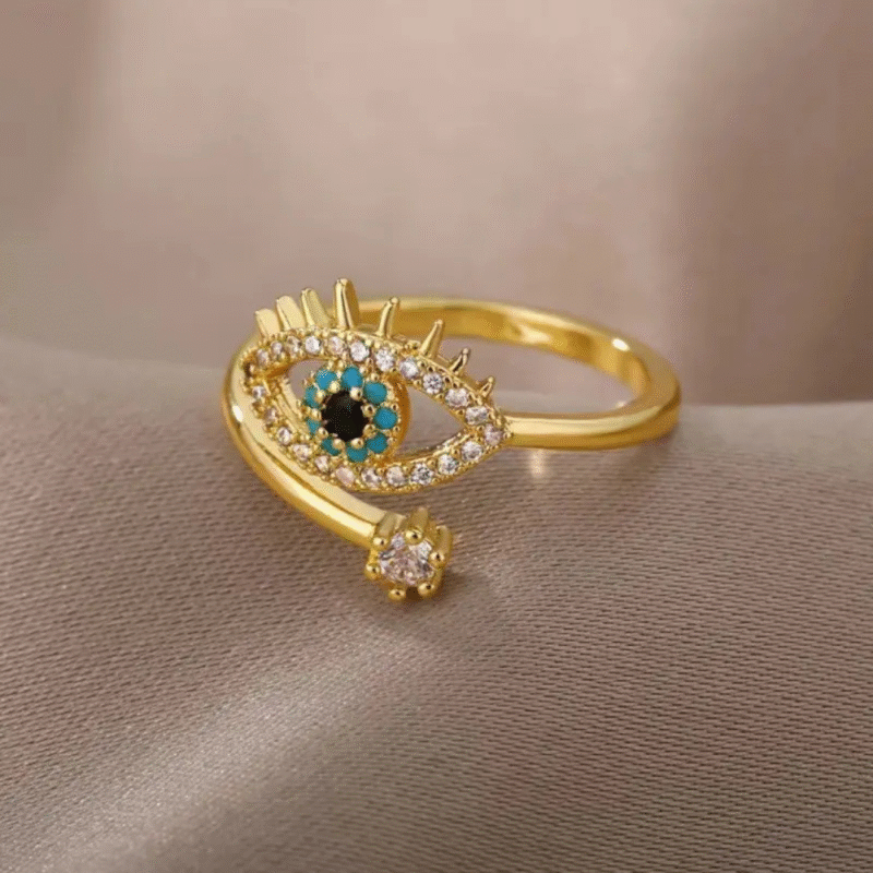 Adjustable Evil Eye Ring - Image 3