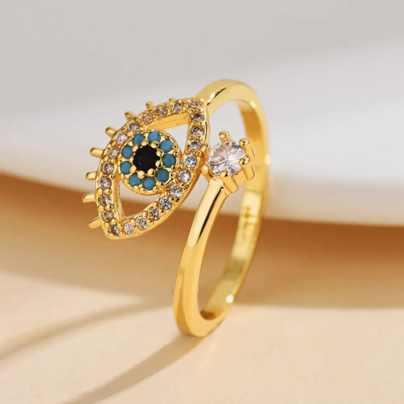 Adjustable Evil Eye Ring - Image 2