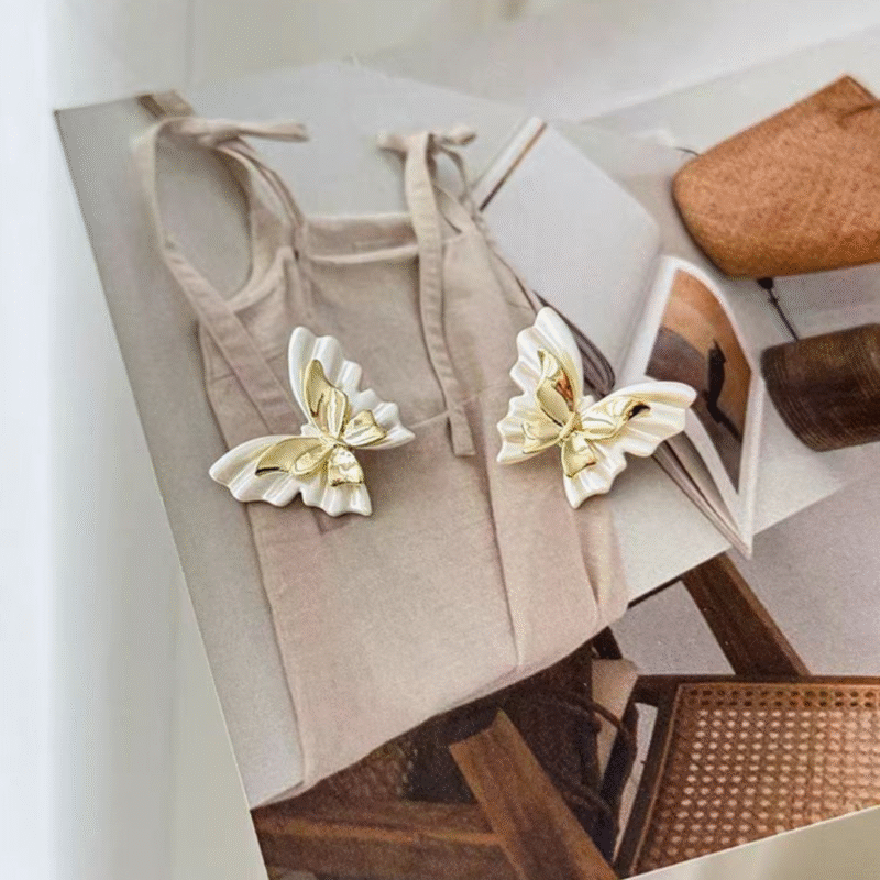 Bonappeti Maison butterfly stud earrings.