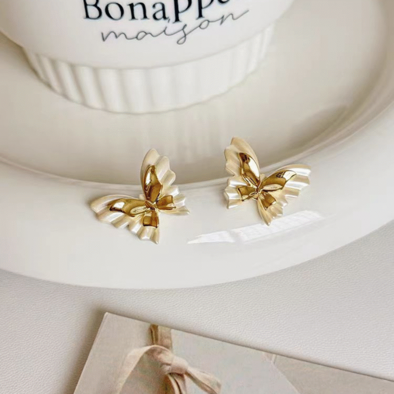 Bonappeti Maison butterfly stud earrings. - Image 2
