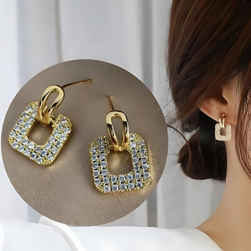 JJK 54  Ladies Designer Artificial Diamond Drop Earrings