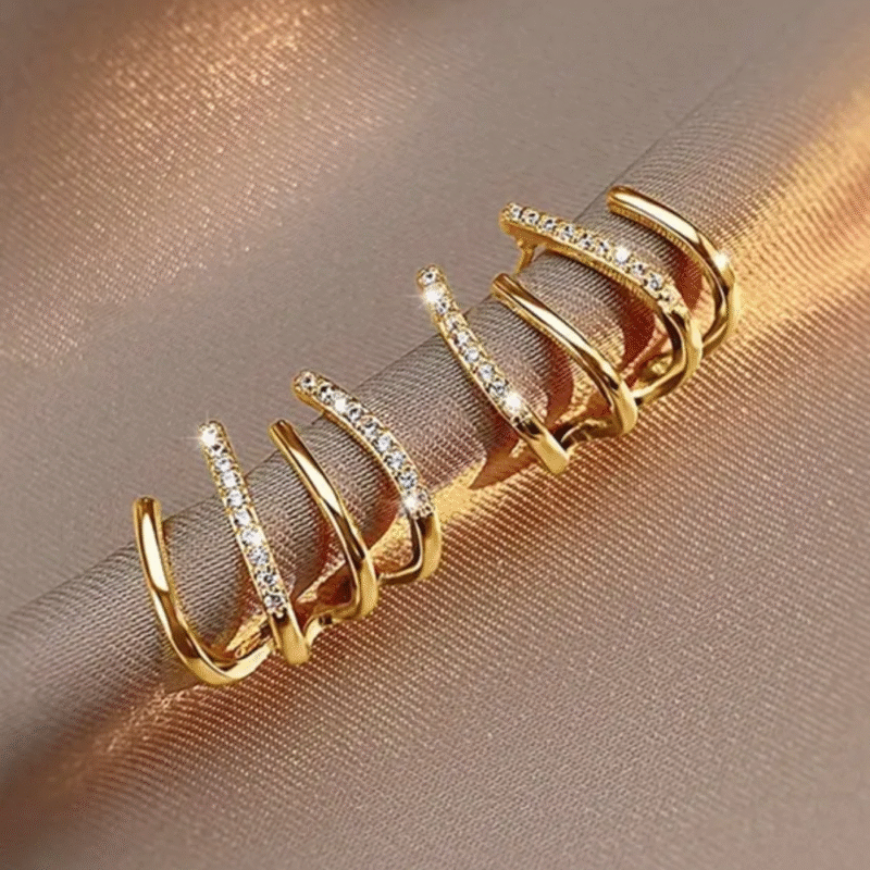 JJK 62 Rhinestone Decor Stud Earrings - Image 2
