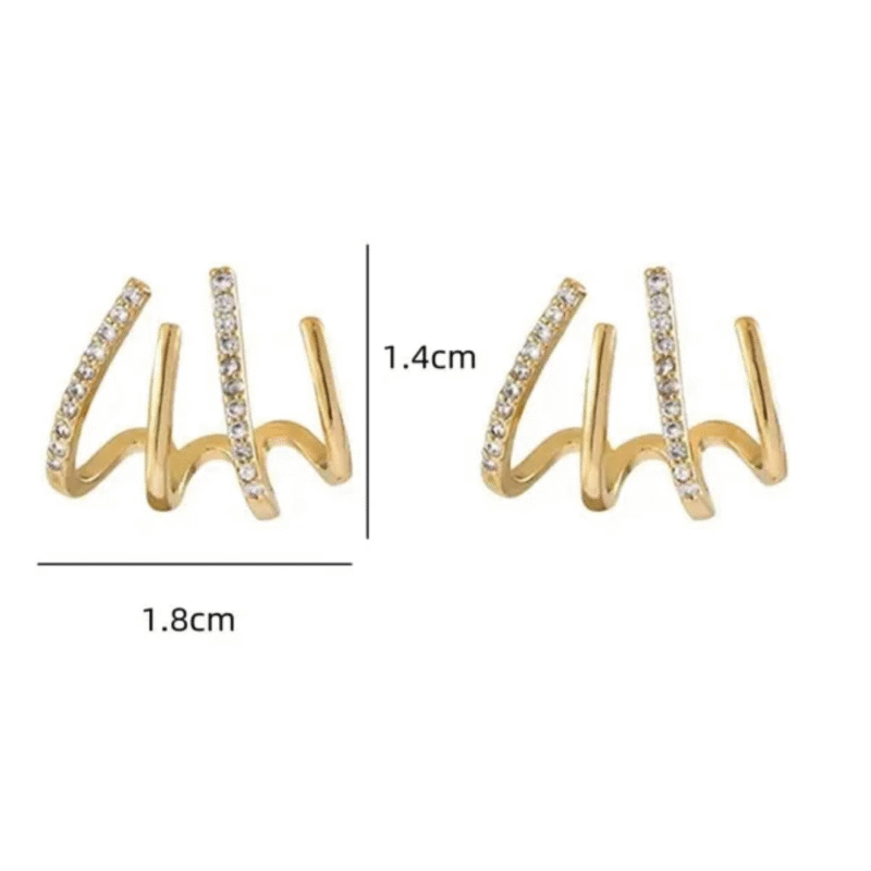 JJK 62 Rhinestone Decor Stud Earrings - Image 3