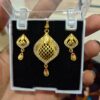 beautiful gold-plated pendant and earring set