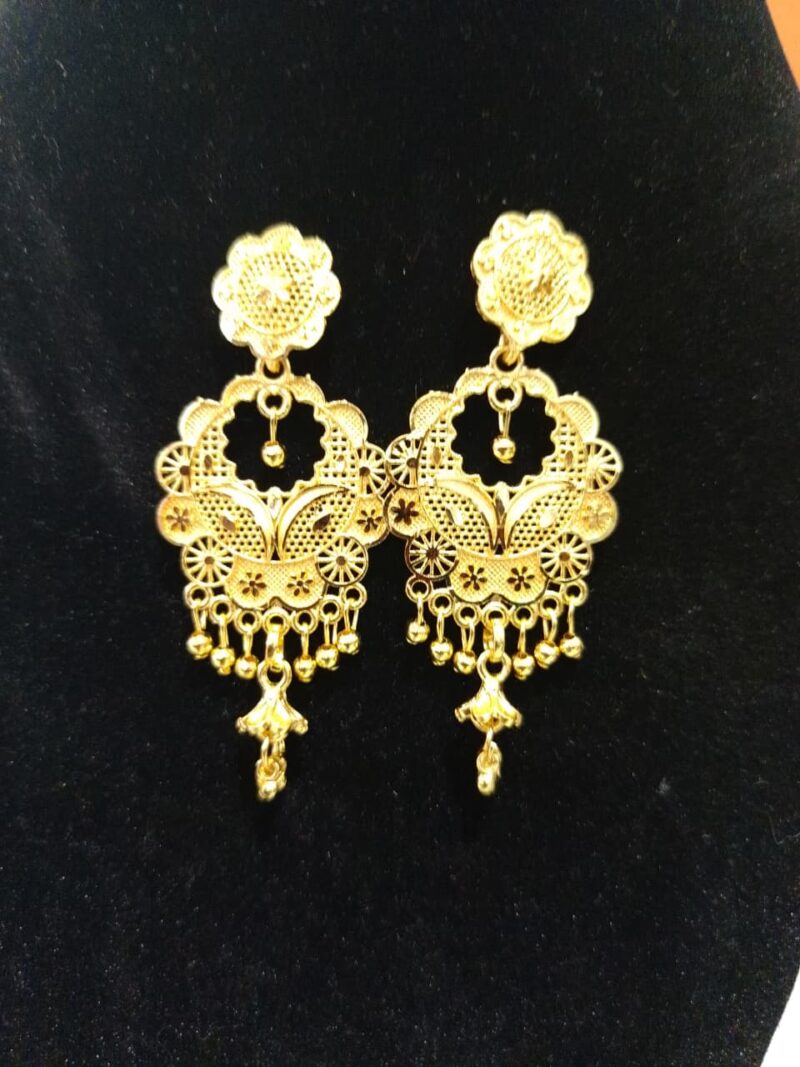 gold-plated earrings,