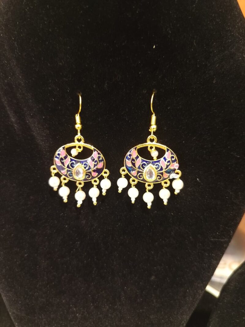 Meenakari Chandbali earrings - Image 2