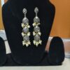 oxidized silver jhumka earrings with pearl drops.