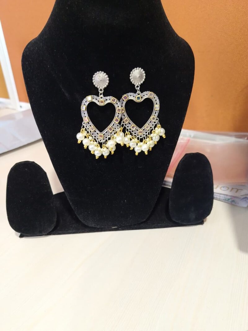 heart-shaped earrings