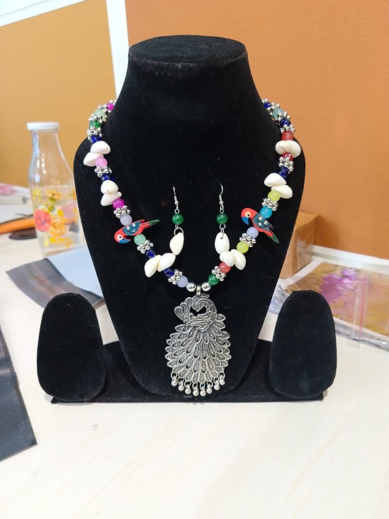 Navratri Special Traditional Necklace & Earrings Set - Image 3