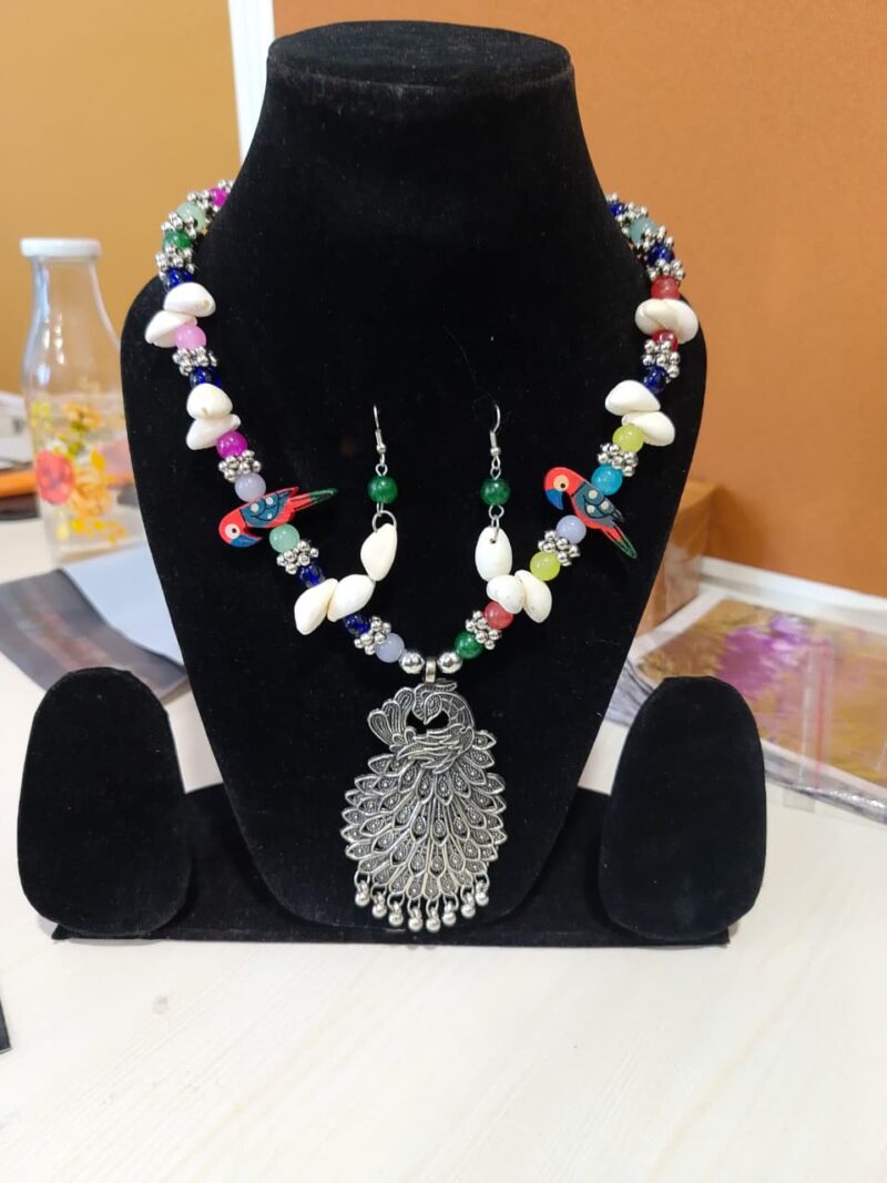 Navratri Special Traditional Necklace & Earrings Set - Image 2