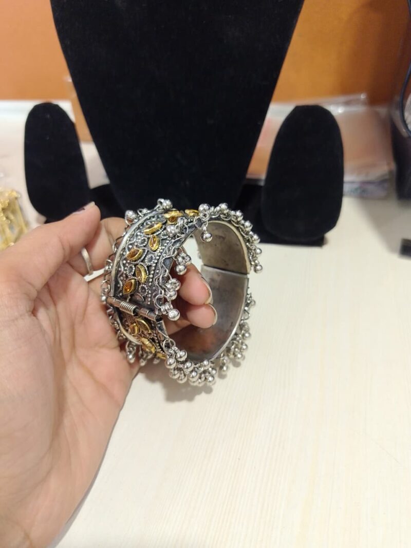 oxidised kada bracelet