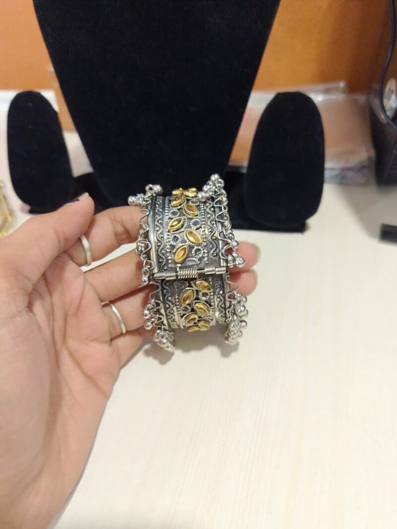 oxidised kada bracelet - Image 2