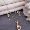 gold-plated American Diamond pendant set.