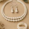 White Oxidised Pearl Jewellery Set.