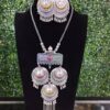 oxidized necklace and earring set