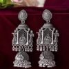 Oxidized Silver Radhe Krishna Jhumki Earrings