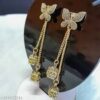 Fancy Golden Party Wear Trendy Fashion Butterfly Long Jhumka Earring".
